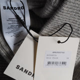 Sandro Women's Grey Knit 100% Wool Skirt Size 38 FR 10 UK 6 US SFPJU00705