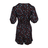 Maje Women's Black V-Neck Viscose Short Sleeve Playsuit Size 34 XS 6 MFPCO00201