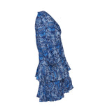 Sandro Women's Blue Linen Blend Floral Dress Size 40 FR 12 UK 8 US SFPRO02936