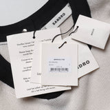 Sandro Women's Ecru Knit Cashmere Blend Sweater Size 40 FR 12 UK 8 US SFPPU01798