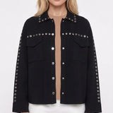 Maje Women's Black Eyelets Wool Blend Knit Cardigan Size 0 XS UK 6 MFPCA00240