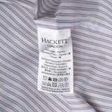 Hackett London Men's White Striped Slim Fit 100% Cotton Shirt Size L HM309183