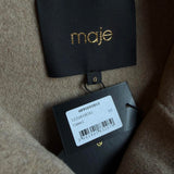 Maje Women's Camel Fringes Wool Blend Coat Size 34 FR 6 UK 2 US MFPOU00810