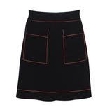 Sandro Women's Black Knit A-Line Short Skirt Size 34 FR 6 UK 2 US SFPJU00267