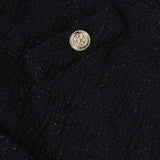 Maje Women's Black Wool Blend Shiny Tweed Short Dress Size 36 S 8 MFPRO02571