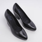 Hogan Women's Black Leather H577 Decollette Heels Size 37 EU 4 UK 7 US