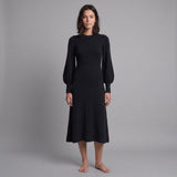 Sandro Women's Grey Knit Wool Blend Long Dress Size 38 FR 10 UK 6 US SFPRO01960