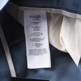 Maje Damen-Anzug in Blau aus einer Mischung aus „ Wolle “ mit hoher Taille Hose Stoffhose Größe 36 S 8 MFPPA00418