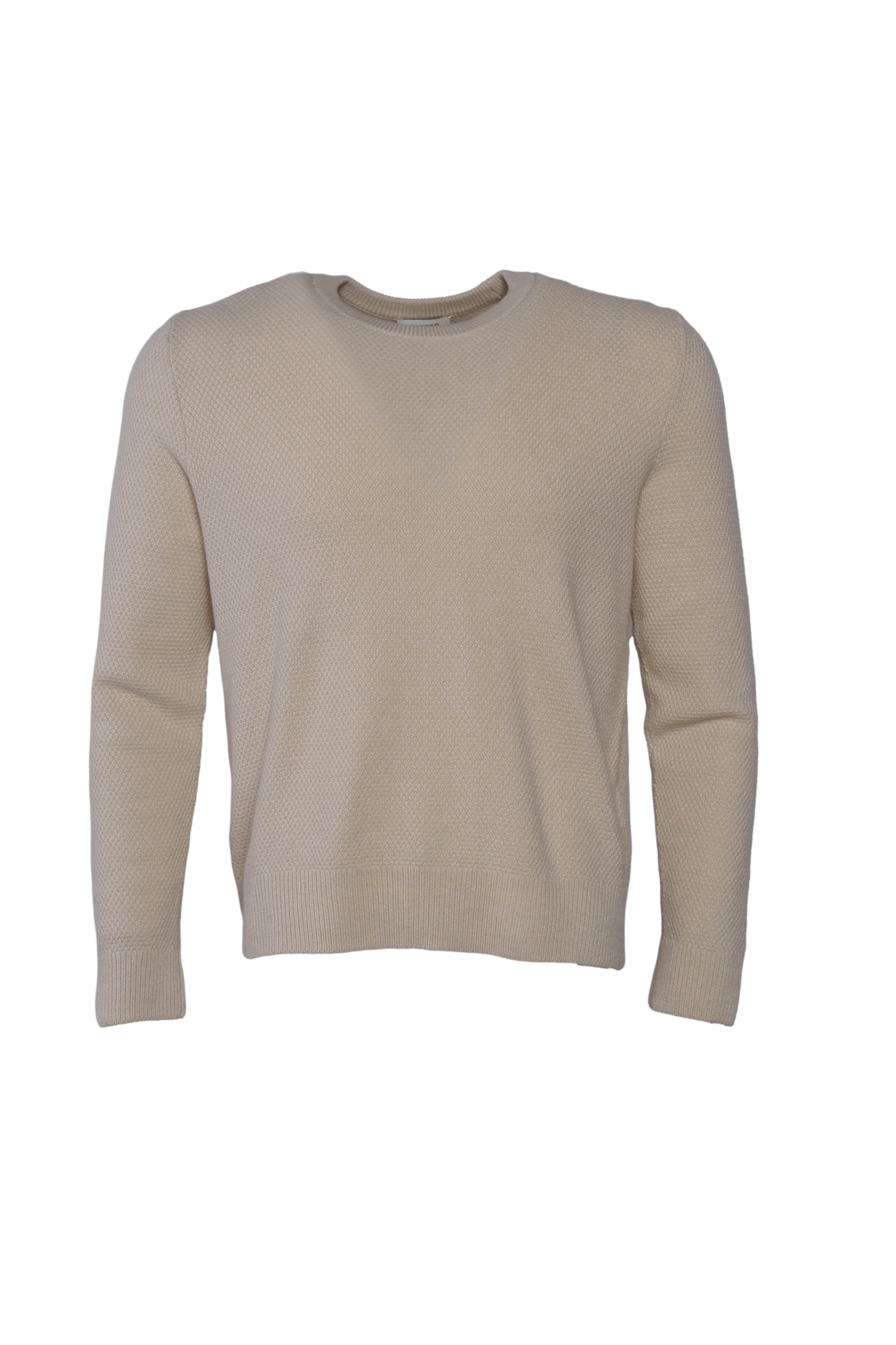 Sandro Men's Ecru Knitted Wool Blend Sweater Size M SHPTR00357