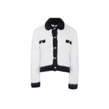 Maje Women's White Knit Button Fluffy Cardigan Size 36 FR 8 UK 4 US MFPCA00303