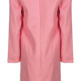 Sandro Women's Pink Wool Midi Coat Size 38 FR 10 UK 6 US M9613E