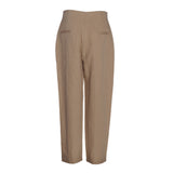 Sandro Women's Camel High Waist Tapered Trousers Size 40 FR 12 UK 8US SFPPA00524