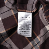 Hackett London Men's Brown Check Slim Fit Flannel Shirt Size M HM309211
