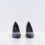 Hogan Women's Black Leather H577 Decollette Heels Size 37 EU 4 UK 7 US