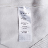 Sandro Paris Men's Ecru Knit Short Sleeve Polo Shirt Size XL SHPTR00259