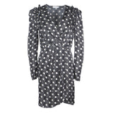 Sandro Women's Black Printed Viscose Short Dress Size 36 FR 8 UK 4 US SFPRO02039