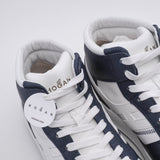 Hogan Men's Navy Leather H630 Basket Sneakers Size 41 EU 7.5 UK 9 US