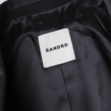 Sandro Paris Men's Black Wool & Mohair Suit Jacket Size 52 FR 42 UK SHPVE00826