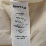 Sandro Women's Ivory Trim Cut-Out Short Dress Size 36 FR 8 UK 4 US SFPRO02164