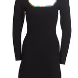Sandro Paris Schwarzes Kurzkleid für Damen mit Strasssteinen, Größe 38FR, 8UK, 4US, SFPRO03314