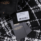Maje Women's Reversible Tweed Quilted Jacket Wool Blend Size 0 XS UK 6