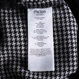 Maje Women's Black Houndstooth Wool Blend Skort Size 34 FR 6 UK 2 US MFPSH00423