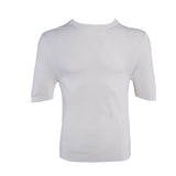 Sandro Men's Ecru Knit Short Sleeve Viscose T-Shirt Size S SHPTR00152