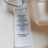 Sandro Paris Women's Ecru Knit Button Short Skirt Size 34FR 6UK 2US SFPJUH00470