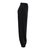 Sandro Women's Black Viscose Satin Trousers Size 40 FR 12 UK 8 US SFPPA01002