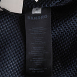 Sandro Men's Navy Technical Fabric Hooded Parka Size M SHPMA00345