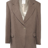 Sandro Women's Brown Wool Blend Suit Jacket Size 38 FR 10 UK 6 US SFPVE00568