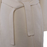 Maje Women's Ecru Wool Blend Belted Coat Size 36 FR 8 UK 4 US MFPOU00910