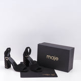 Maje Schwarze Wildleder-Pumps mit Nieten für Damen, Größe 37 EU / 4 UK / 6,5 US