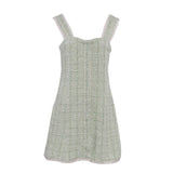 Maje Women's Green Sleeveless Tweed Short Dress Size 40 FR 12 UK 8 US MFPRO02205