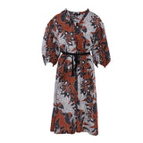 Maje Women's Multicolor Floral Midi Dress Size 36 FR 8 UK 4 US MFPRO02292