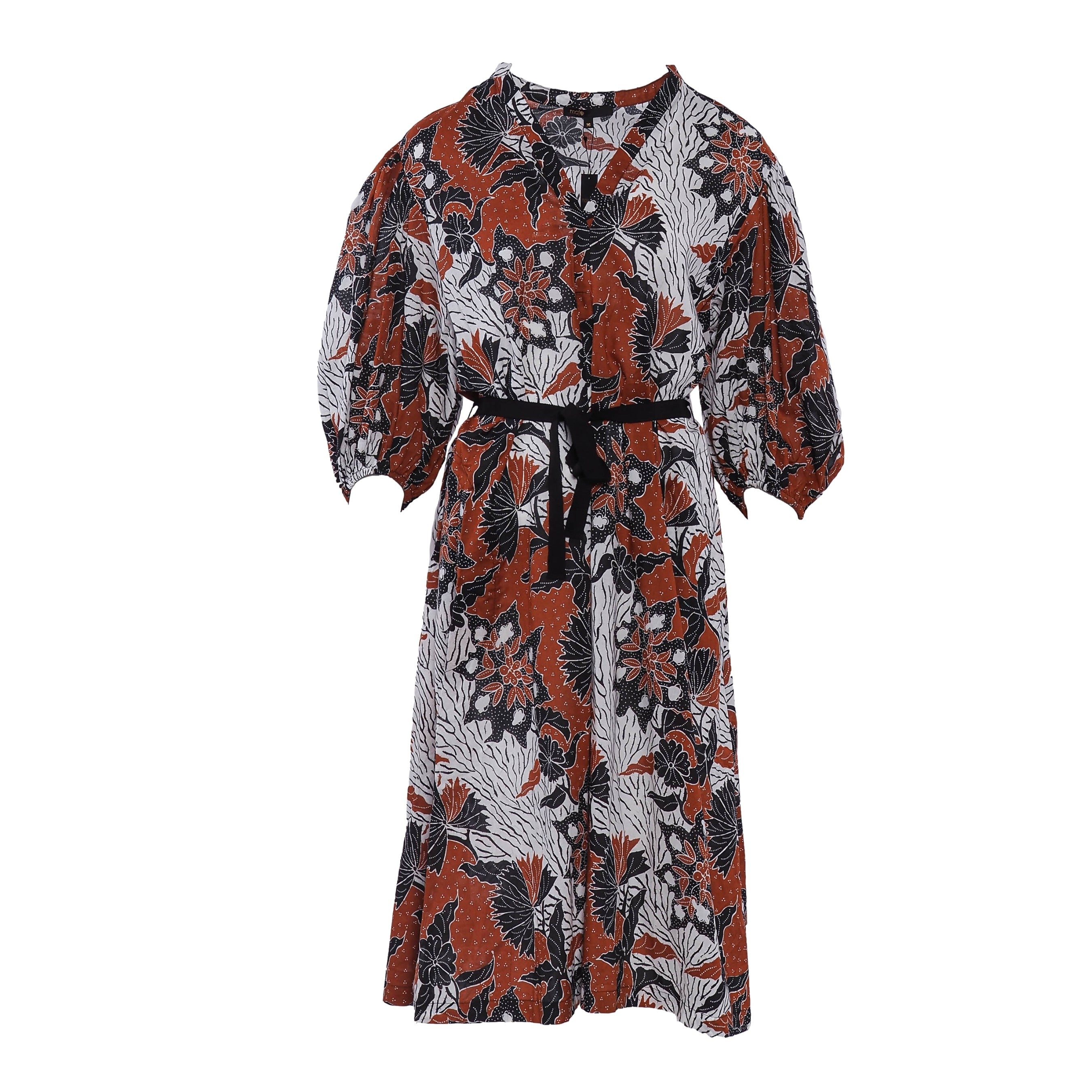 Maje Women's Multicolor Floral Midi Dress Size 36 FR 8 UK 4 US MFPRO02292