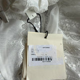 Sandro Damenbluse, kurz geschnitten, weiß, bestickt, Größe 36 FR, 8 UK, 4 US, SFPTO00660