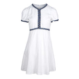 Sandro Women's White Short Sleeve V-Neck Dress Size 34FR 6UK 2US SFPRO01160