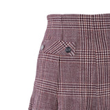 Maje Women's Bordeaux Check Wool Blend Skirt Size 34 FR 6 UK 2 US MFPJU00875