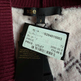 Maje Women's Burgundy Knit V-Neck Cardigan Size 38 FR 10 UK 6 US MFPCA00294