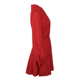 Maje Women's Red Long Sleeve Flowing Dress Size 40 FR 12 UK 8 US MFPRO02685