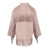 Maje Women's Camel Fringes Wool Blend Short Coat Size 34 FR 6 UK 2 US MFPOU00810
