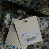 Sandro Damenkleid, grün, mit Blumenmuster, „ Seide “, kurz, Größe 34 FR, 6 UK, 2 US, SFPRO02601