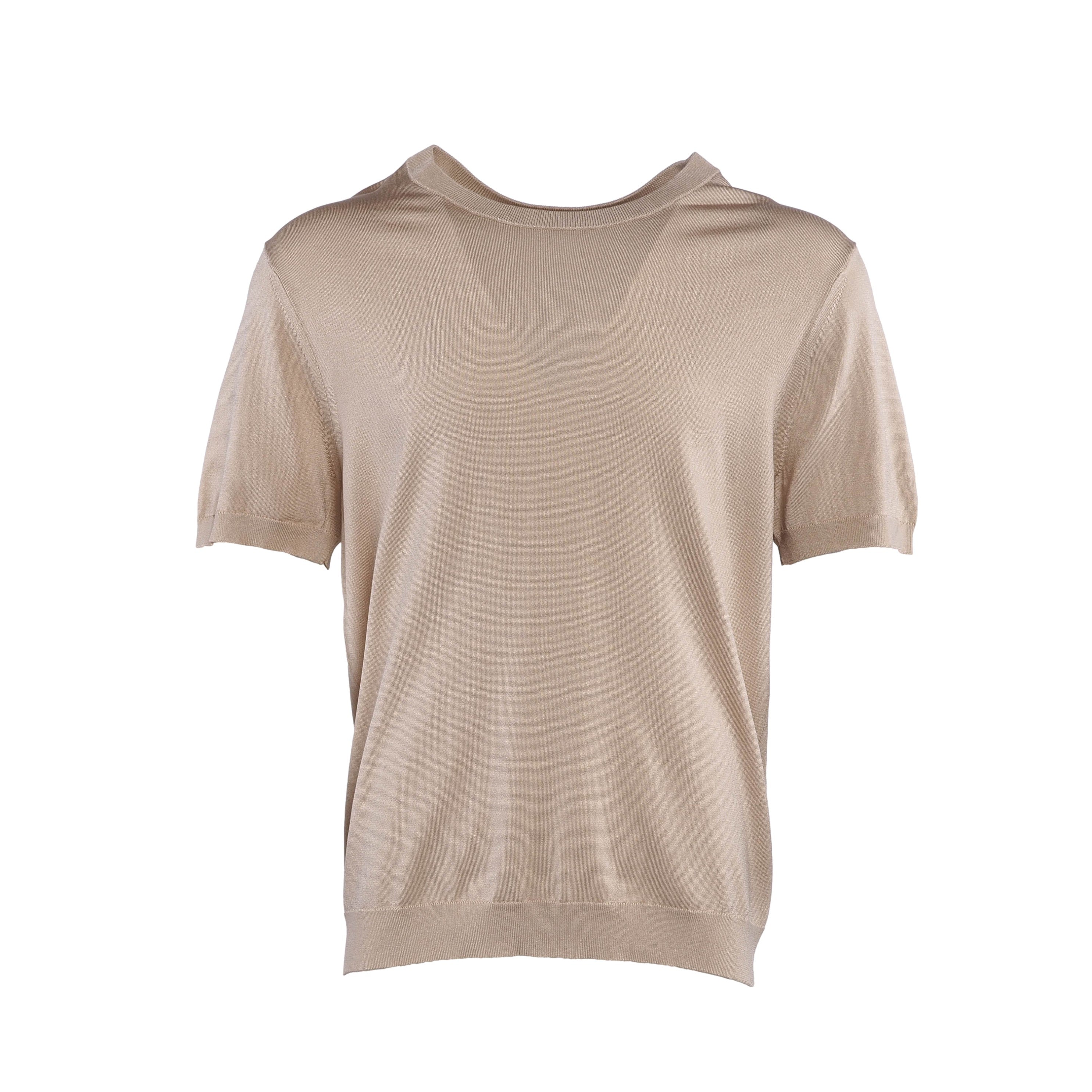 Sandro Paris Men's Beige Knit Short Sleeve T-Shirt Size XS SHPTR00317
