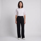 Sandro Women's Black Wide Leg Cropped Trousers Size 34 FR 6 UK 2 US SFPPA01568