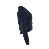 Maje Damen- Strick , marineblau, Mohair-Mischung, Strickjacke , Größe 36 FR, 8 UK, 4 US, MFPCA00155