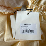 Sandro Women's Yellow Short Sleeve Gathered Dress Size 36 FR 8 UK 4US SFPRO02861