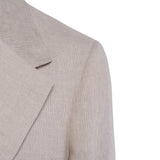 Sandro Paris Men's Beige 100% Linen Suit Jacket Size 50 FR 40 US SHPVE00607