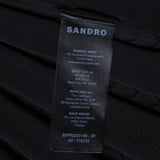 Sandro Women's Black Logo Knit Sleeveless Dress Size 38 FR 10 UK 6 US SFPRO03149