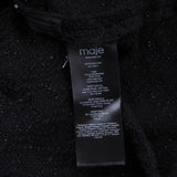 Maje Women's Black Wool Blend Shiny Tweed Short Dress Size 36 S 8 MFPRO02571